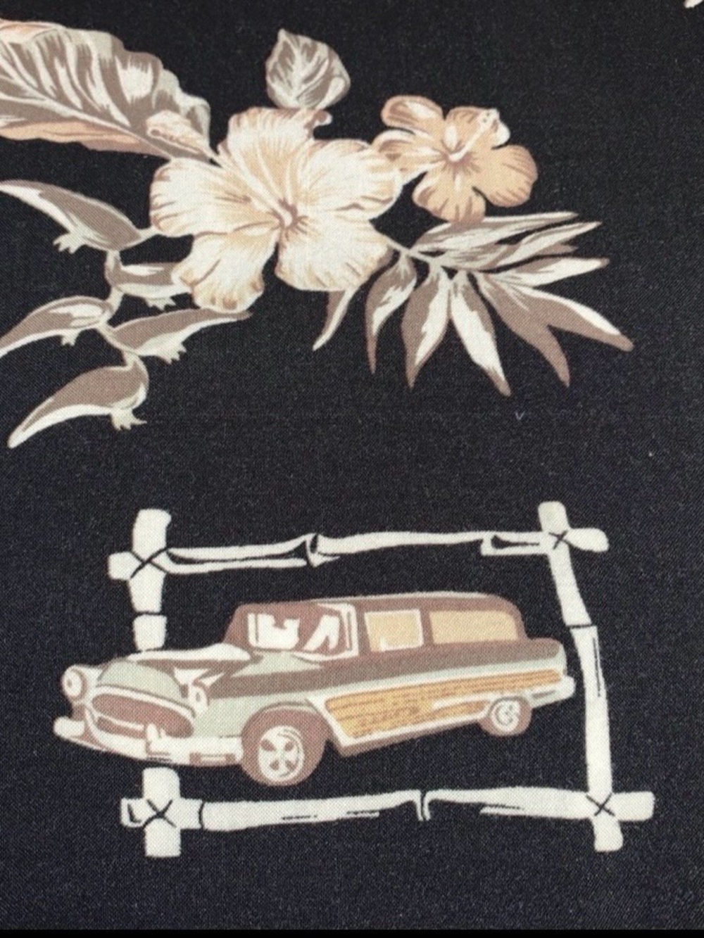 Hawaiian Tropical Short Sleeve Shirts XL Blue Black Knights Bridge Sun & Stone - Picture 4 of 9